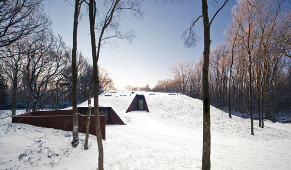 森林雪景山坡别墅装修设计理念返璞归真实景图-5